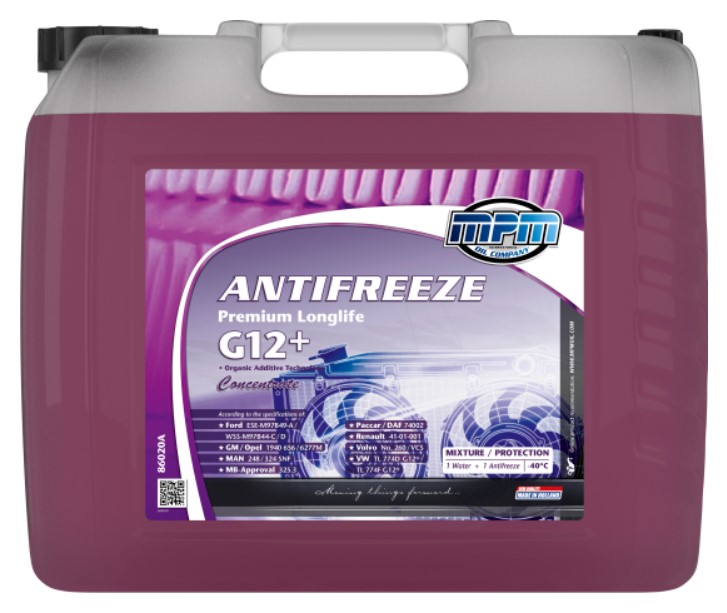 Охолоджувальна рідина MPM G12+, концентрат, рожевий, 20 л (MPM 86020A)